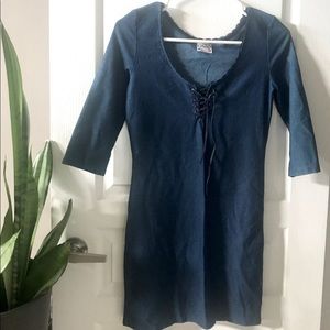Free People Denim Stretch Dress in Size XS